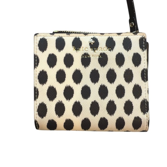 kate spade Handbags - Kate Spade Black and White Polka Dot Wallet